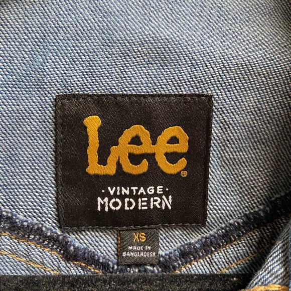 Lee vintage modern snap button jean midi dress with pockets Sz xs - Picture 8 of 13